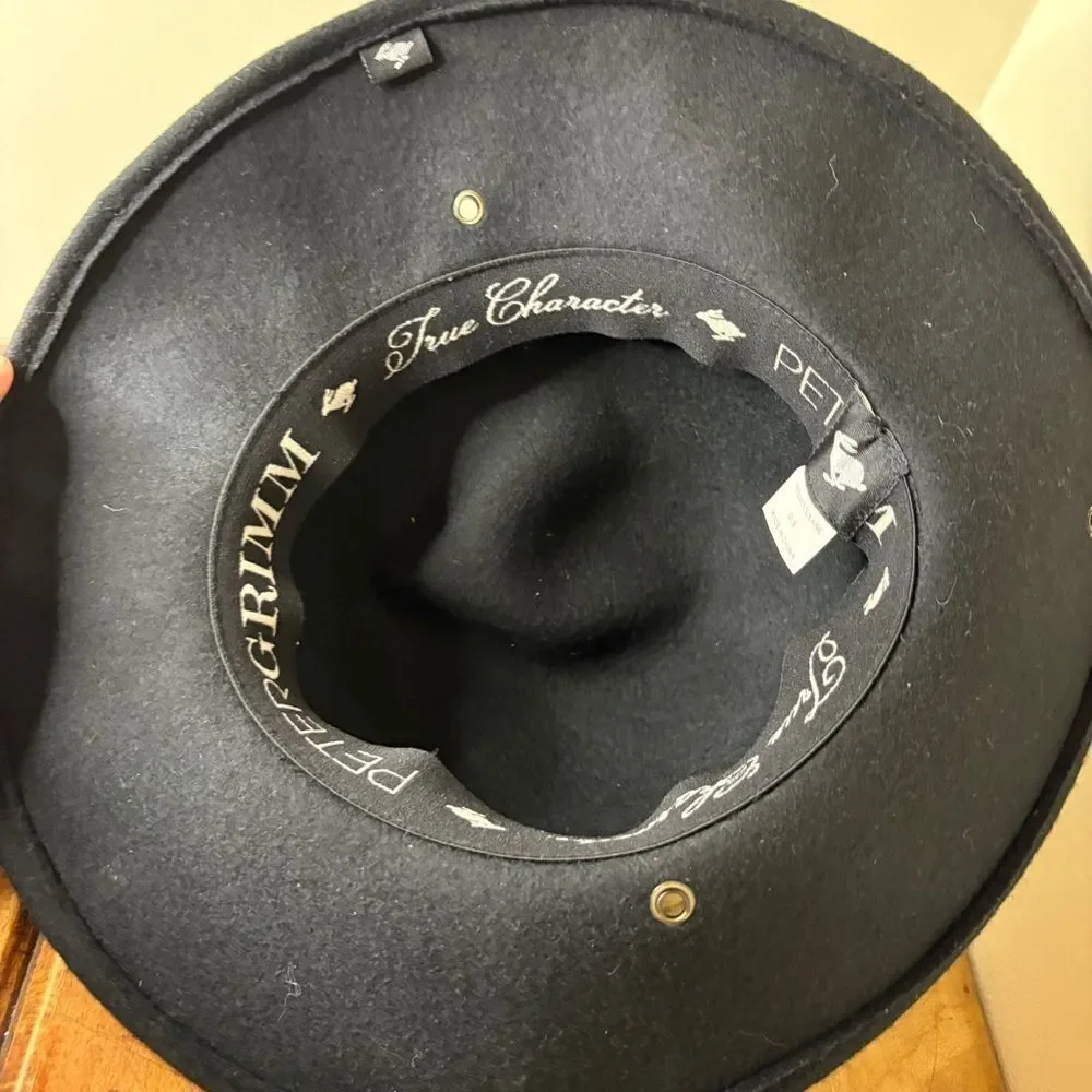 Peter Grimm Black Hat O/S Good Preworn Condition